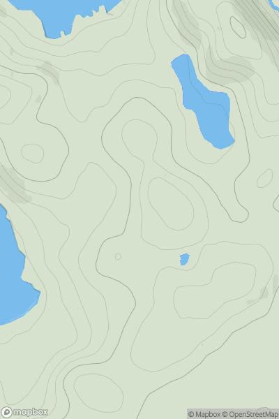 Thumbnail image for Cnoc Dubh [Loch Torridon to Loch Maree] showing contour plot for surrounding peak